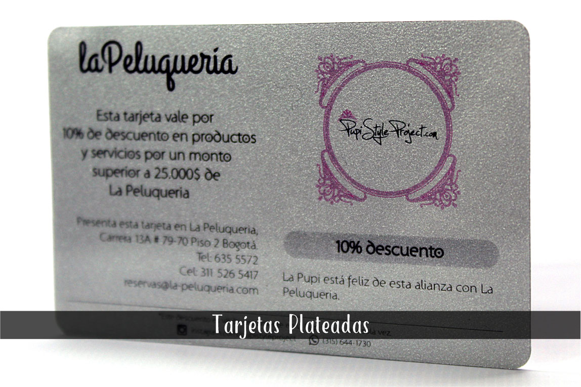 tarjetas plateadas para Bogotá a1cards