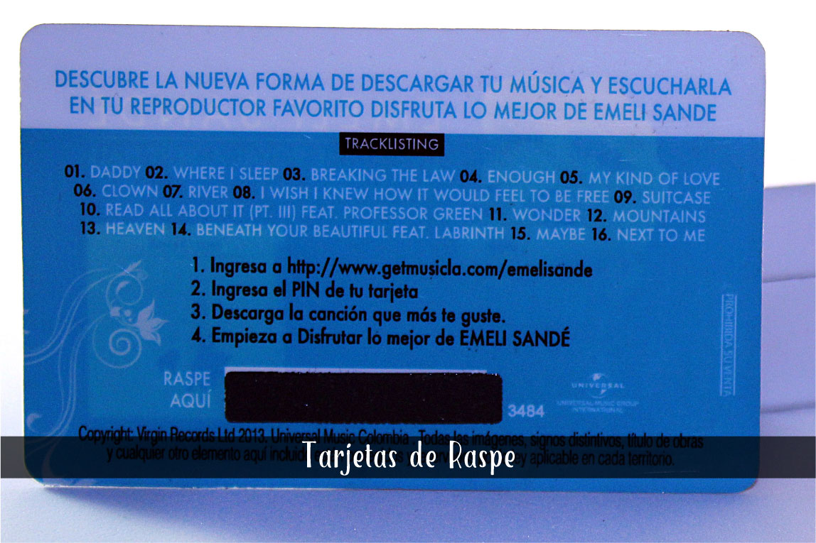 tarjetas con scratch off Bogotá a1cards