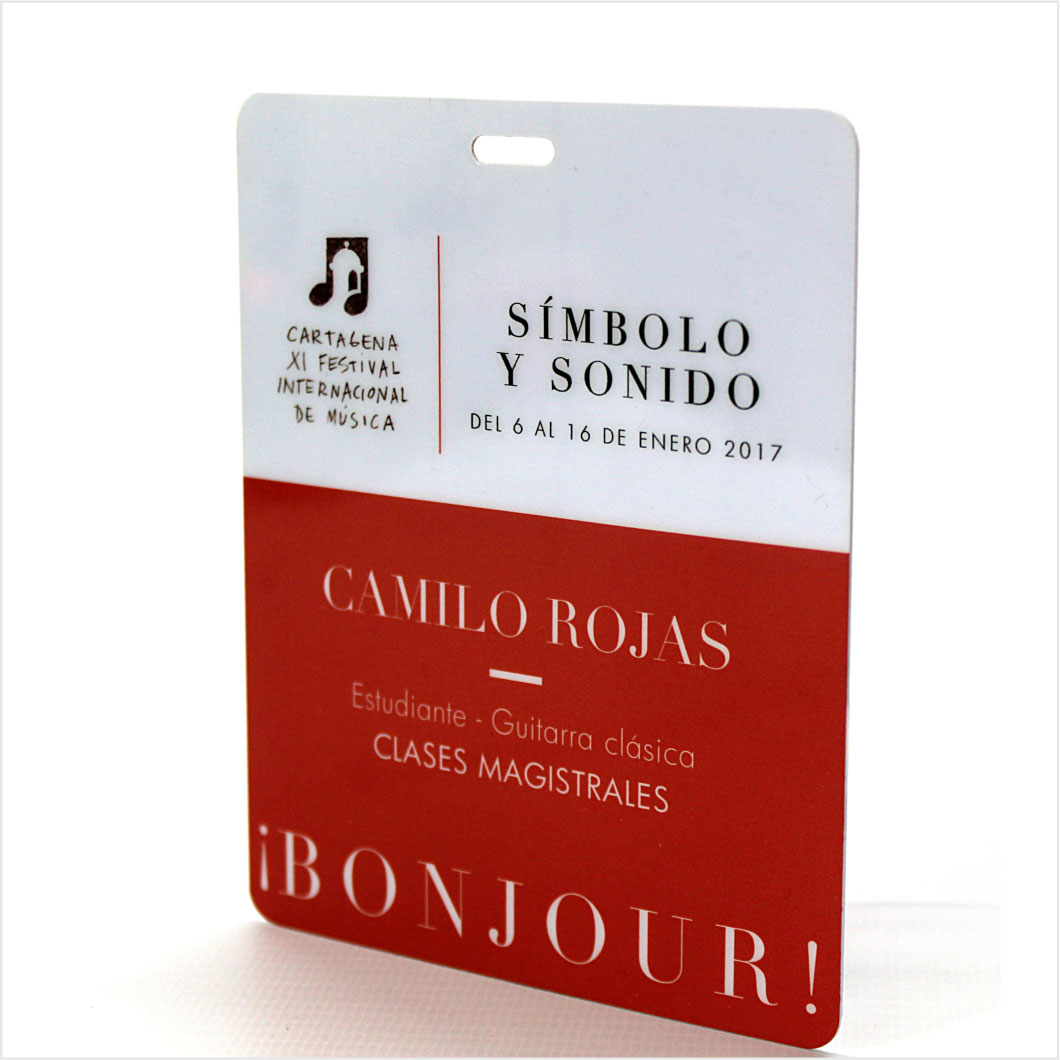 Escarapela en pvc de concierto Bogotá