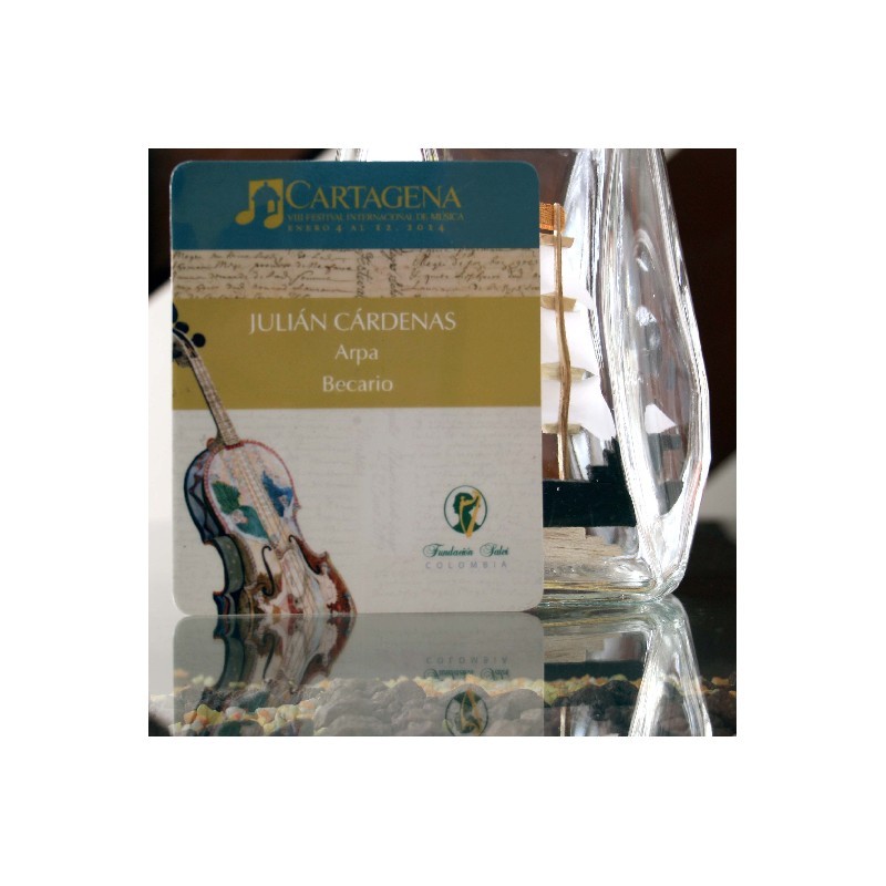 escarapela en pvc de concierto en cartagena Bogootá