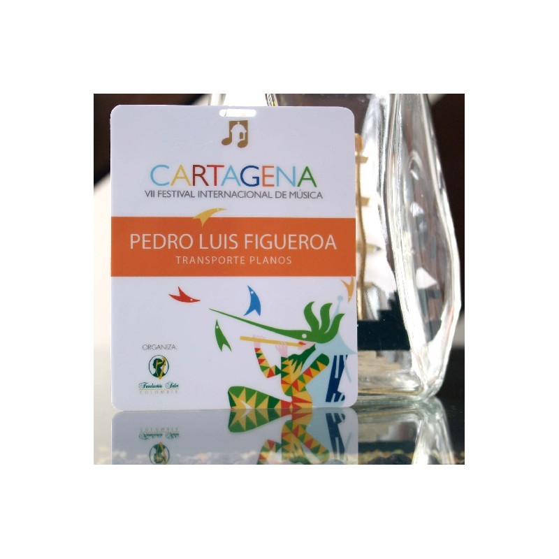 escarapela en pvc festival de musica Bogotá