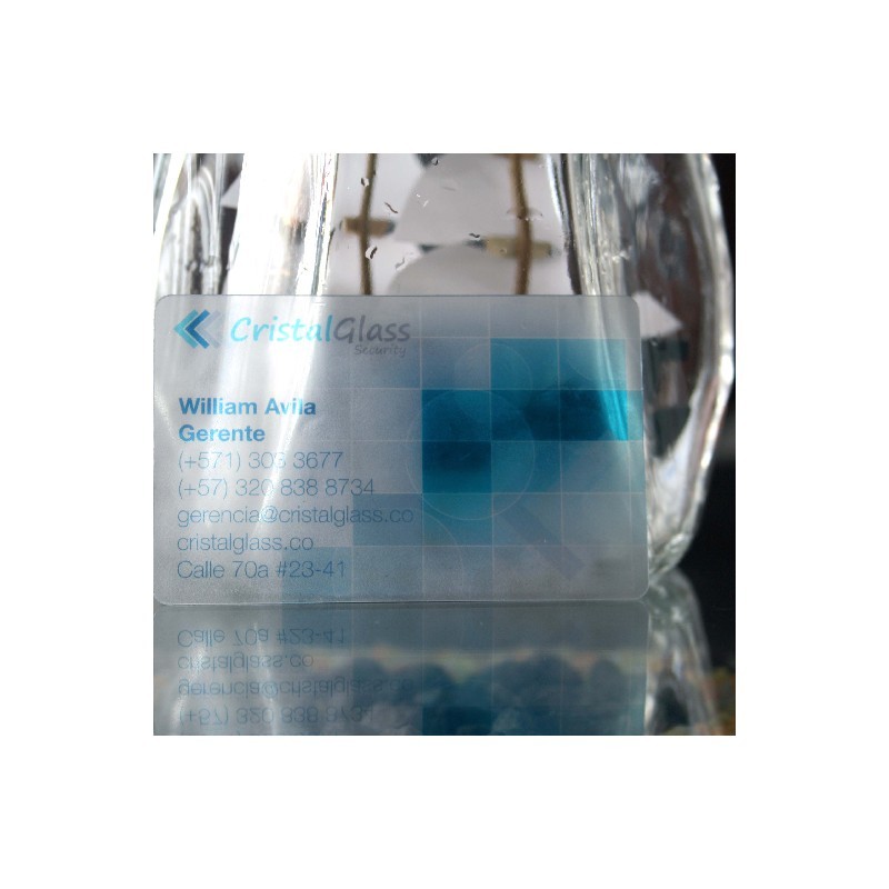 Tarjetas transparentes y translucidas de seguridad